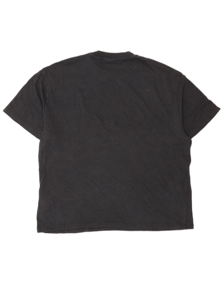 Camiseta masculina Abercrombie & Fitch de algodão preto médio