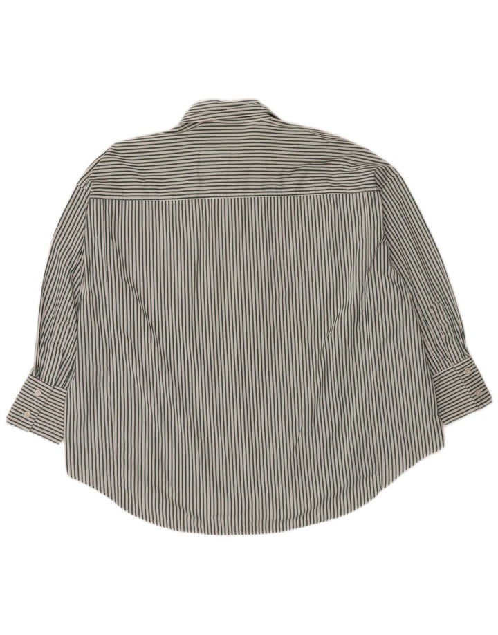 Zara Camisa Oversized Feminina UK 16 Grande Listrada Branca