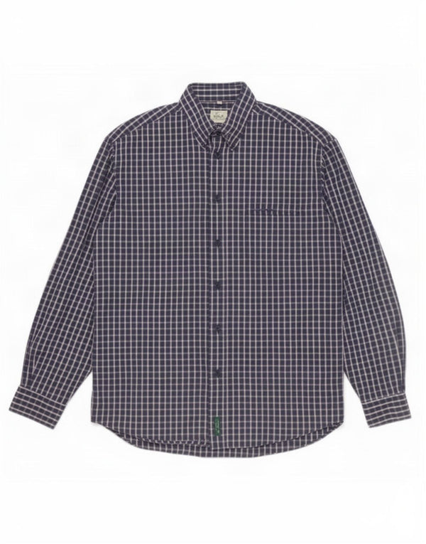 Camisa masculina Ben Sherman grande xadrez azul