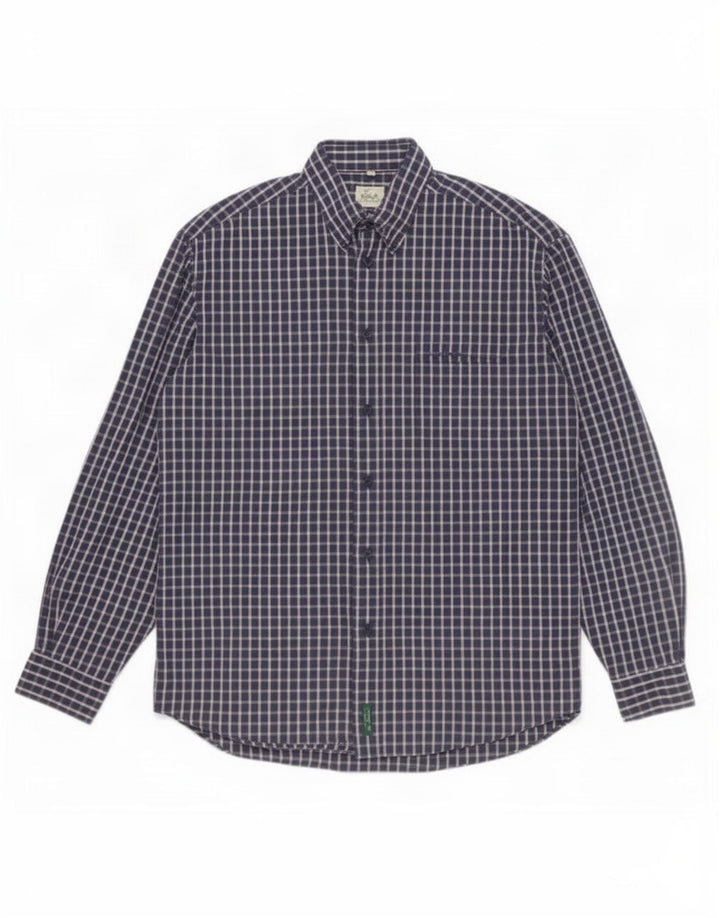 Camisa masculina Ben Sherman grande xadrez azul