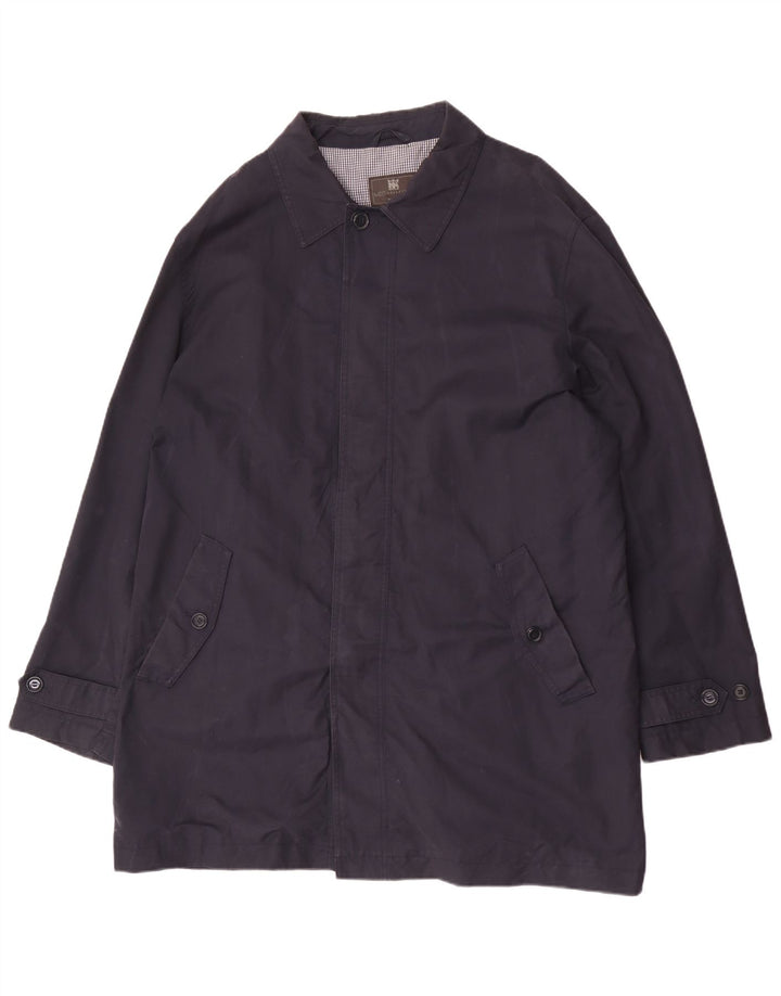 Sobretudo masculino Marks & Spencer sob medida UK 44 2XL azul marinho