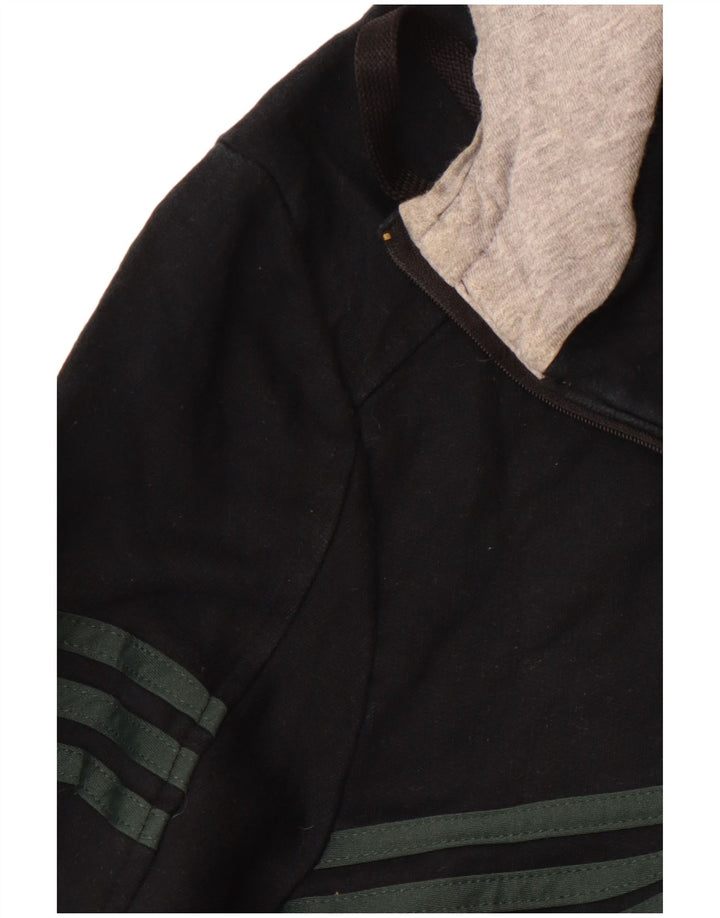 ADIDAS Mens Graphic Zip Neck Hoodie Jumper UK 40/42 Médio Azul Marinho