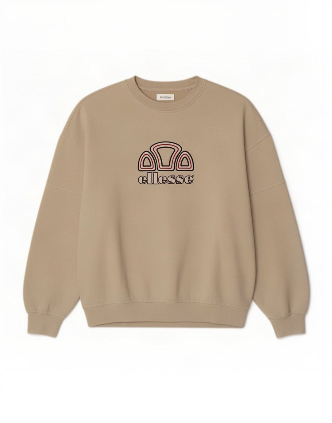 Ellesse moletom masculino gráfico jumper grande bege poliéster