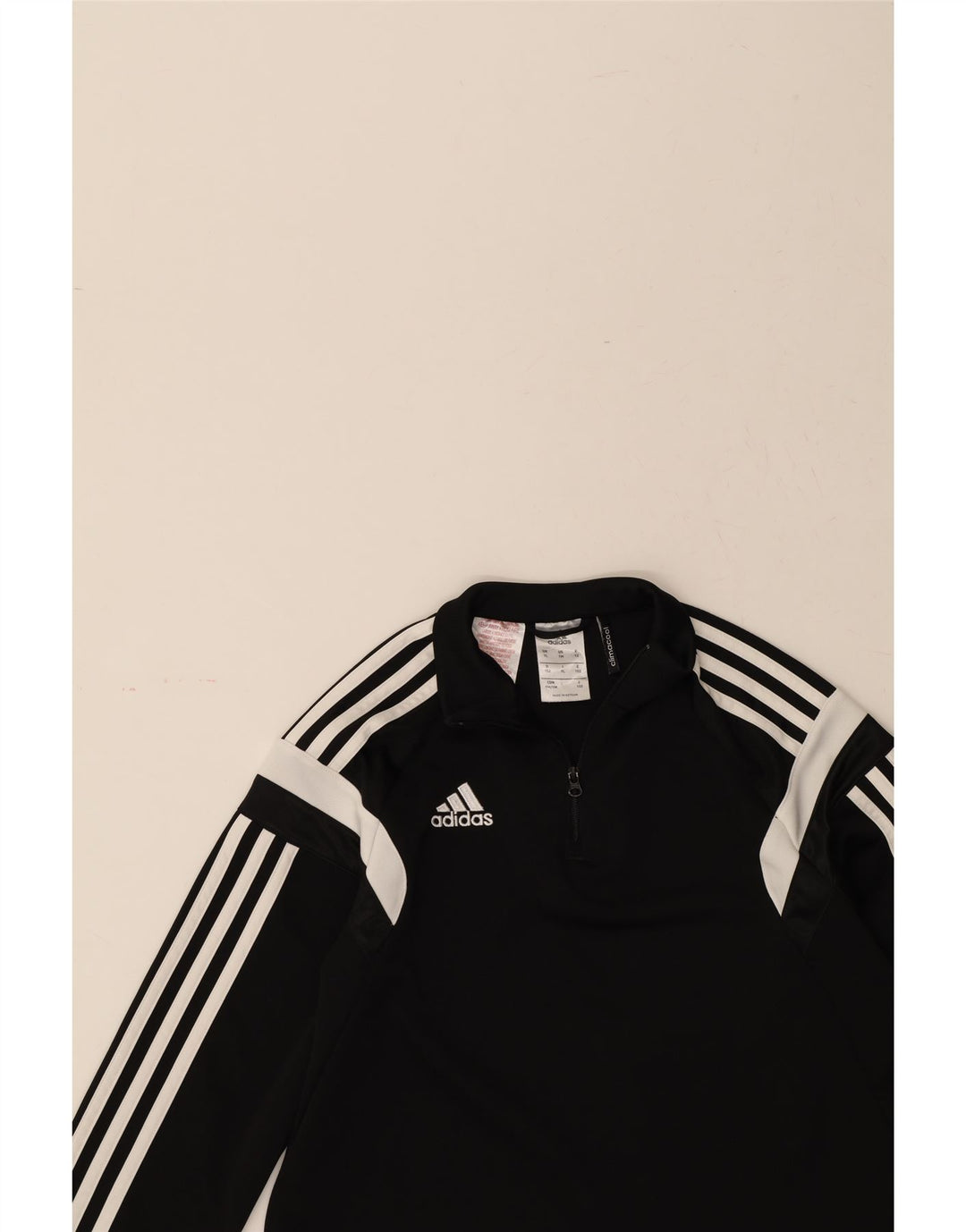 ADIDAS Boys Climacool Pullover Tracksuit Top 11-12 Years Large Black Vintage Adidas and Second-Hand Adidas from Messina Hembry 