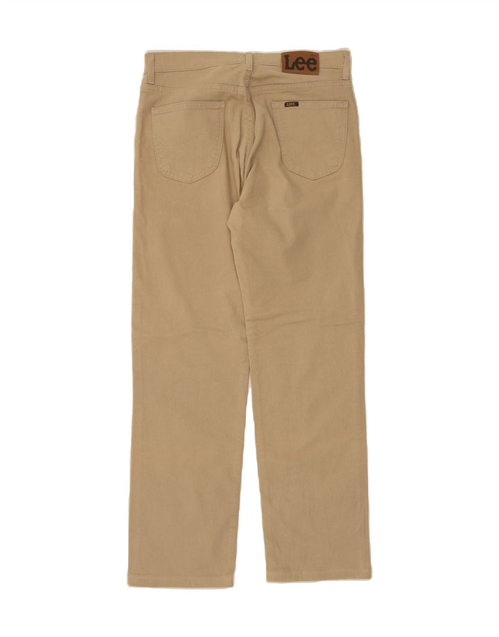 LEE Mens Brooklyn Straight Casual Trousers W33 L31 Beige Cotton Vintage Lee and Second-Hand Lee from Messina Hembry 