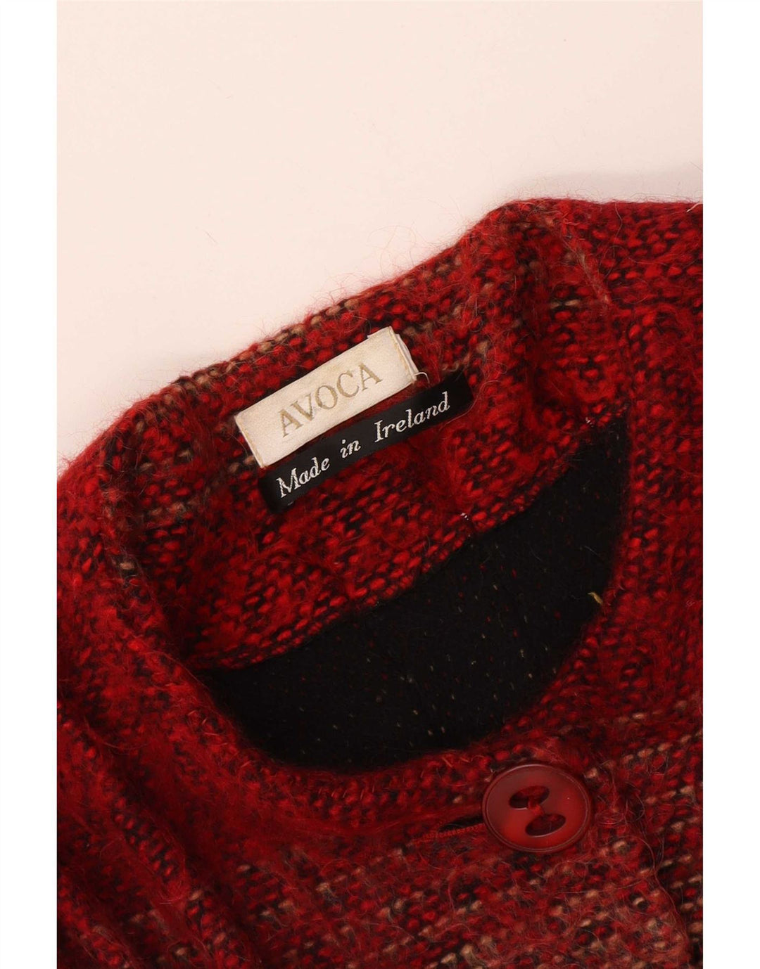 Sobretudo feminino Avoca UK 4 XS acrílico listrado vermelho