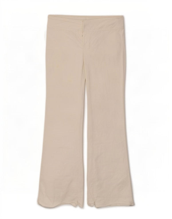 Calça feminina casual Zara Flare EU 36 XS W26 L32 branca
