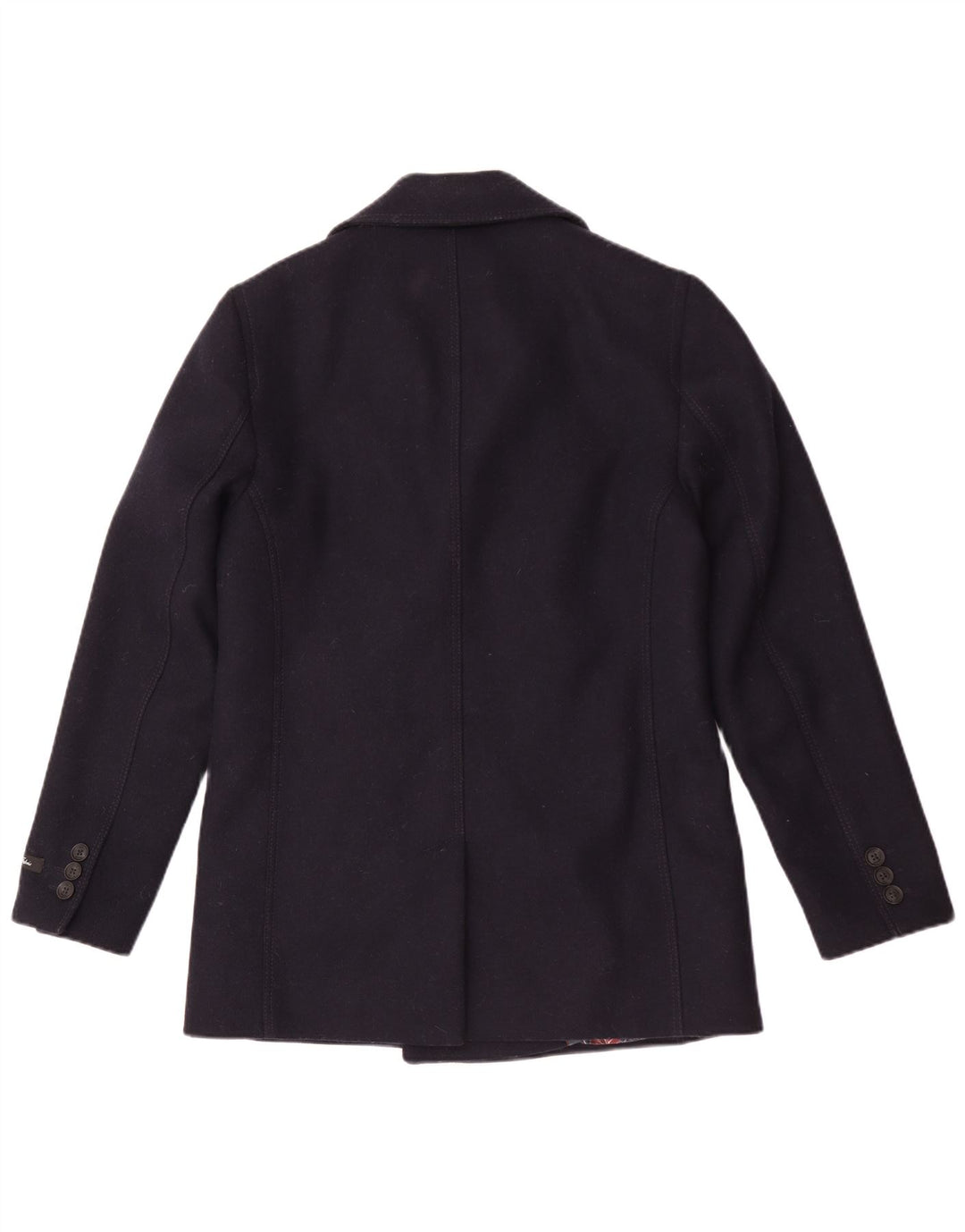 Casaco masculino Ted Baker Pea tamanho 2 pequeno lã azul marinho
