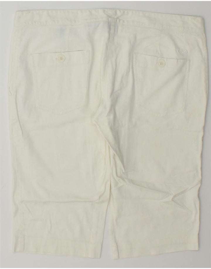 FILA Womens Chino Shorts W38 XL White Vintage Fila and Second-Hand Fila from Messina Hembry 
