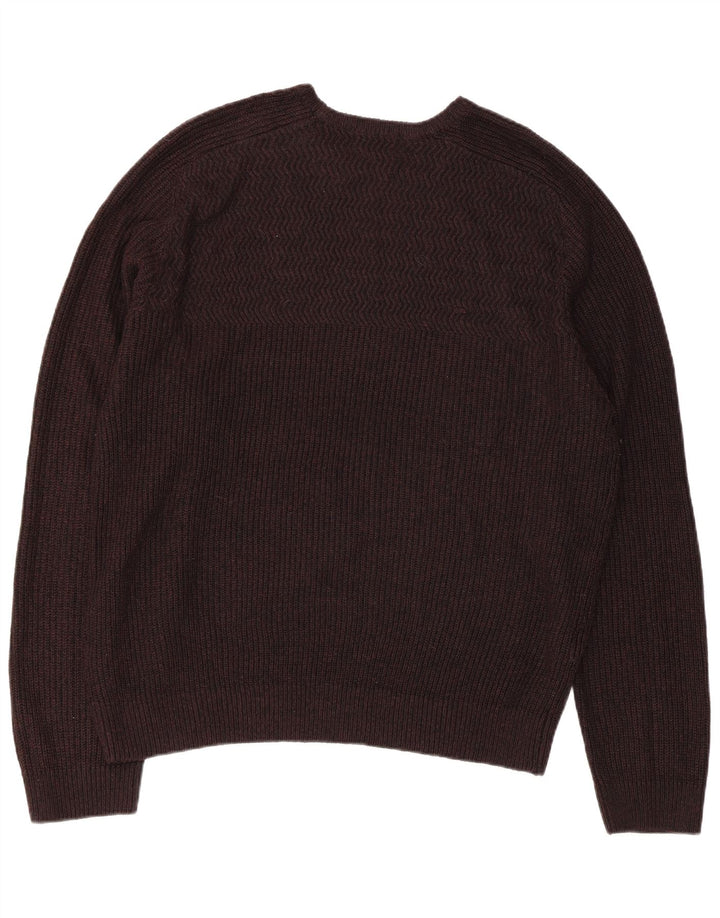 Suéter masculino Marks & Spencer com gola redonda XL marrom acrílico