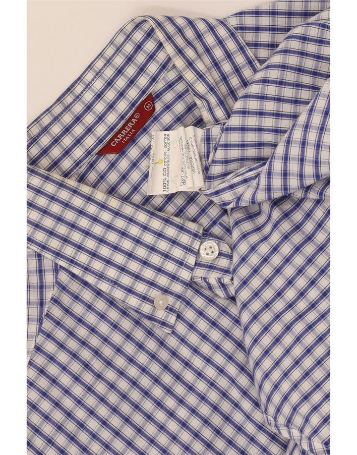 Camisa masculina Carrera de algodão guingão azul médio