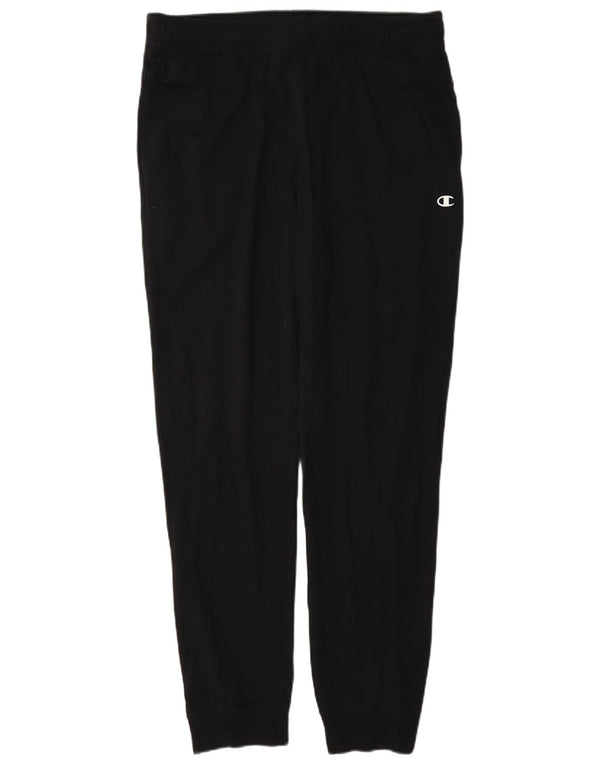 Champion Mens Tracksuit Trousers Joggers XL Black Cotton