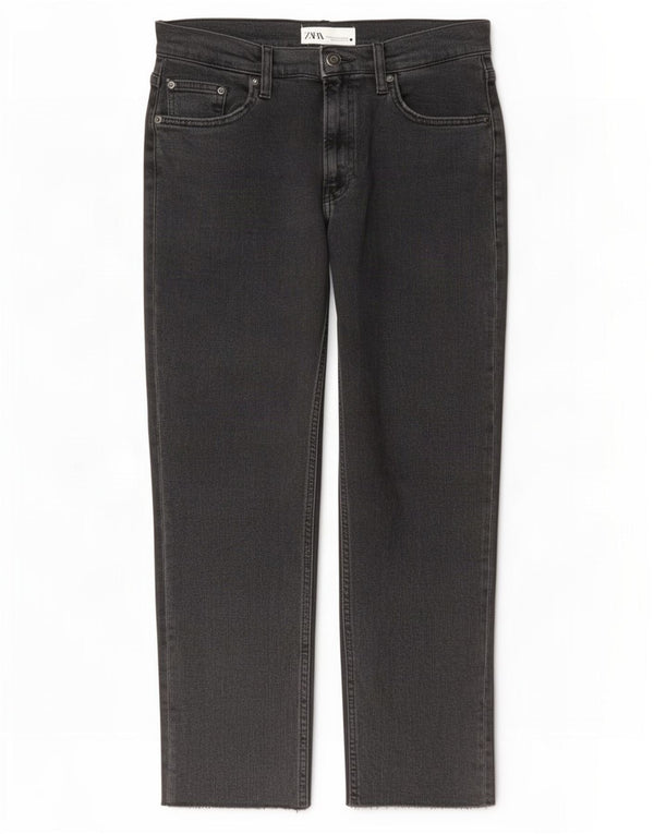 Calça jeans feminina Zara cintura alta EU 40 médio W30 L25 cinza