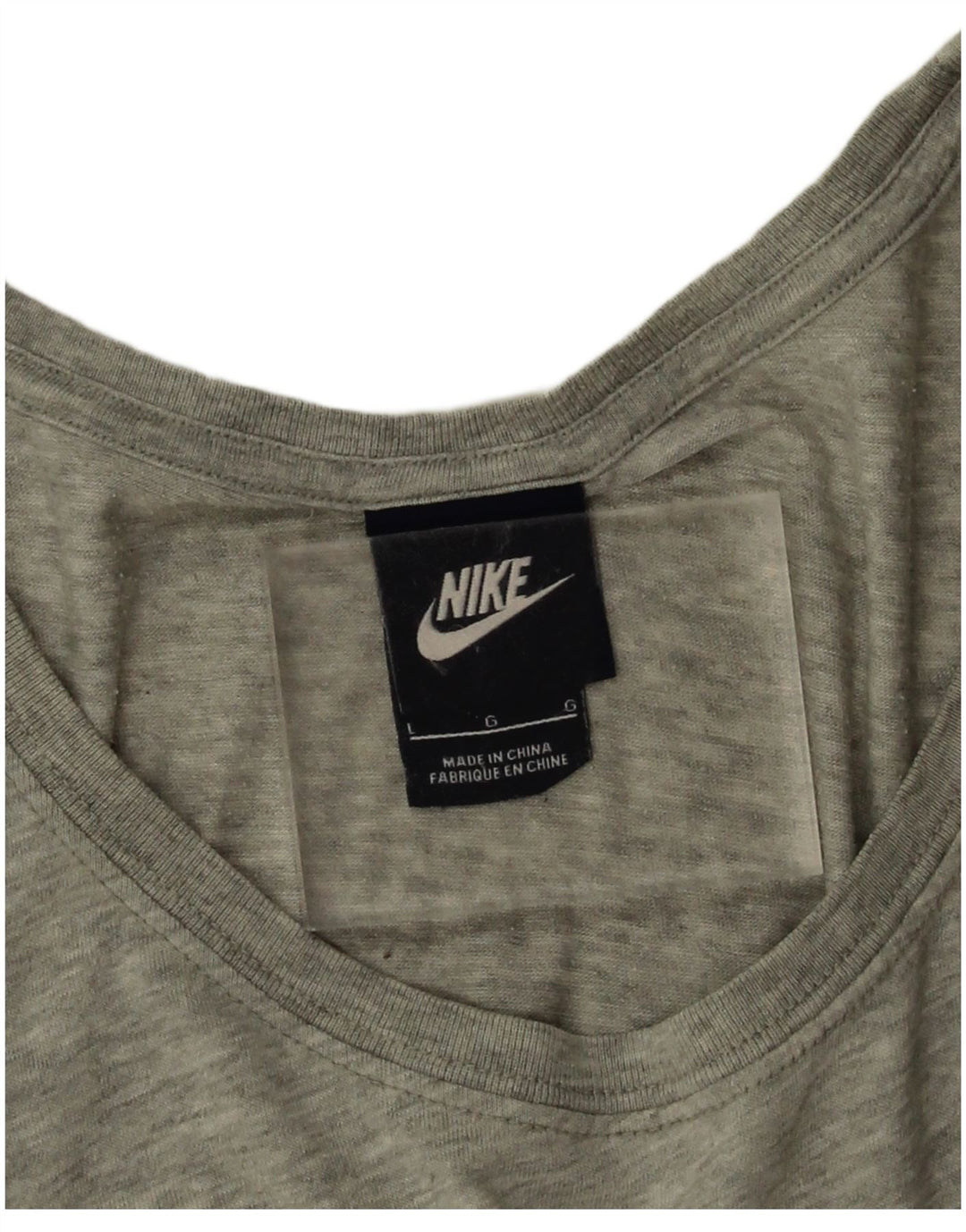Camiseta Nike Feminina Oversized Graphic Top UK 16 Grande Cinza Flecked
