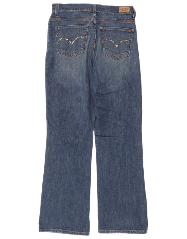 Calça jeans feminina Levi's 512 Perfectly Slimming Bootcut US 8 Médio W30 L31 Azul