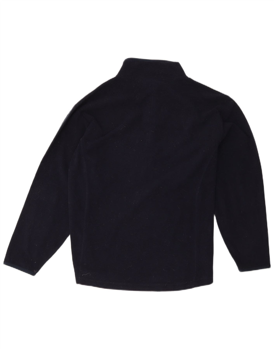 Fila Suéter masculino de lã com zíper e gola média azul marinho poliéster