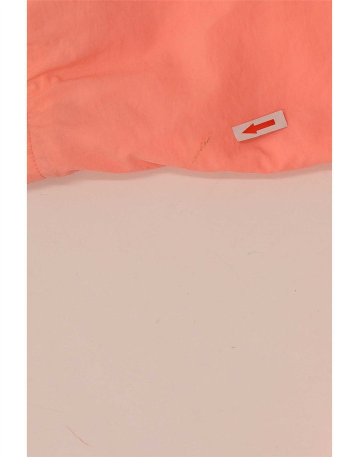 Diadora Womens Oversized Graphic Hooded Rain Jacket UK 14 Médio Rosa