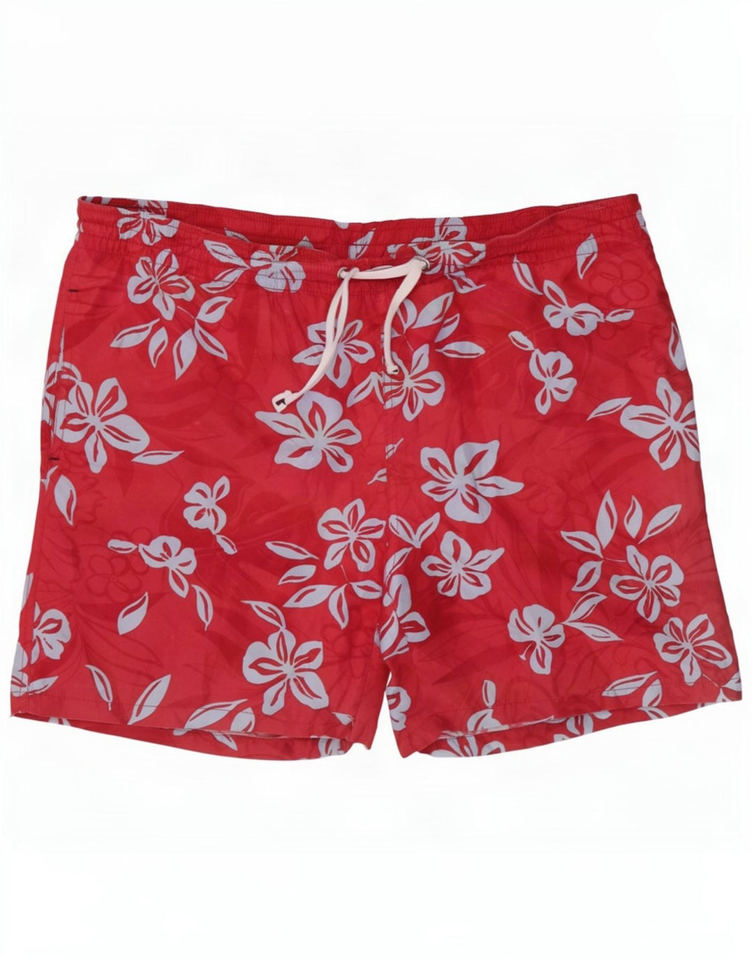 Shorts de natação masculino Crew Clothing grande floral vermelho