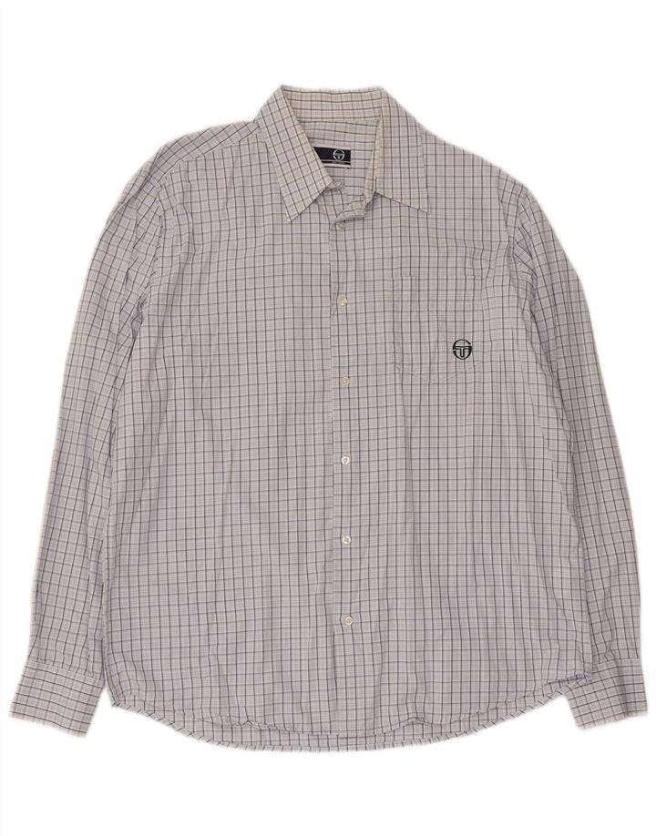 Camisa masculina Sergio Tacchini XL azul xadrez algodão