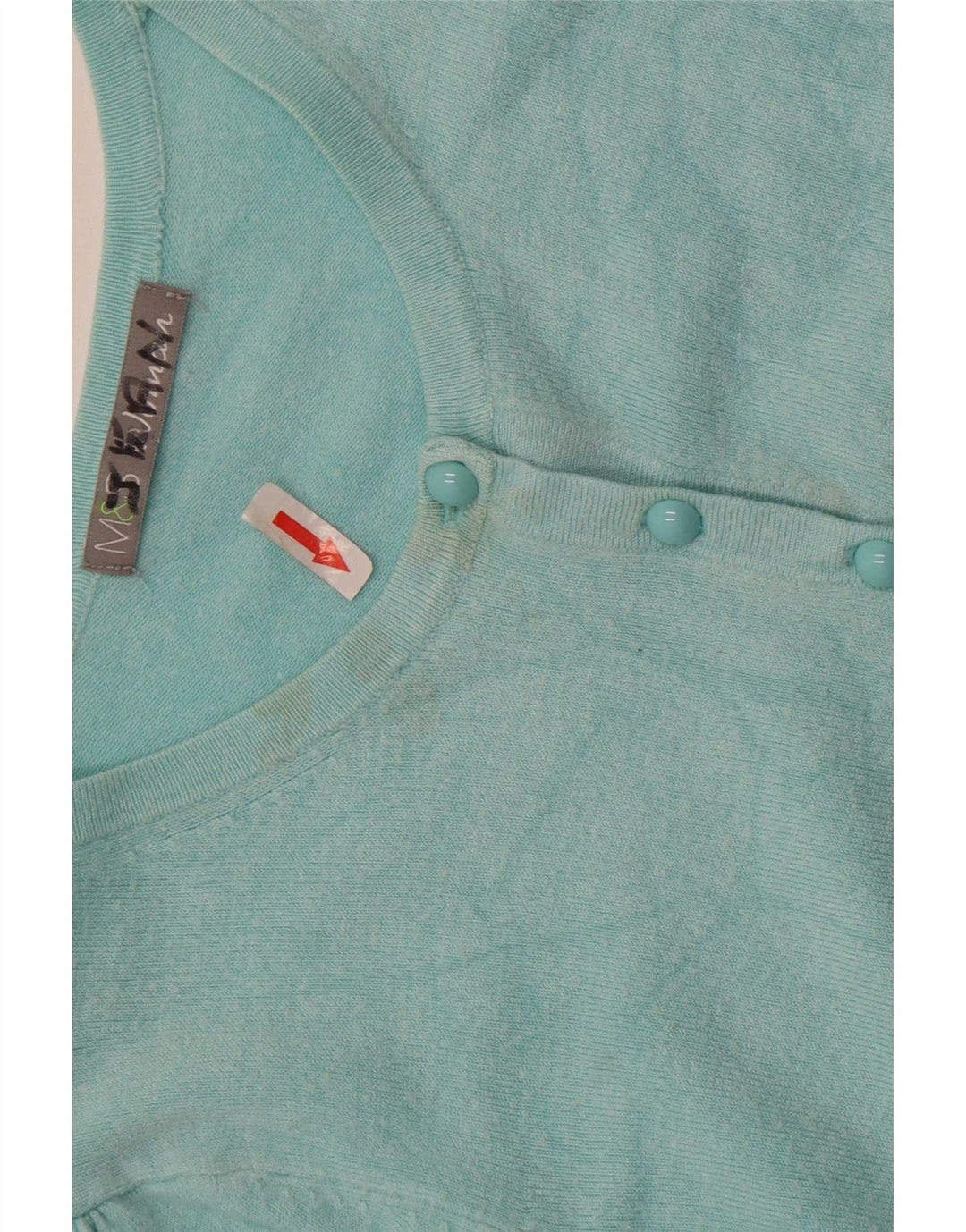 Suéter cardigã feminino Marks & Spencer UK 12 médio turquesa viscose