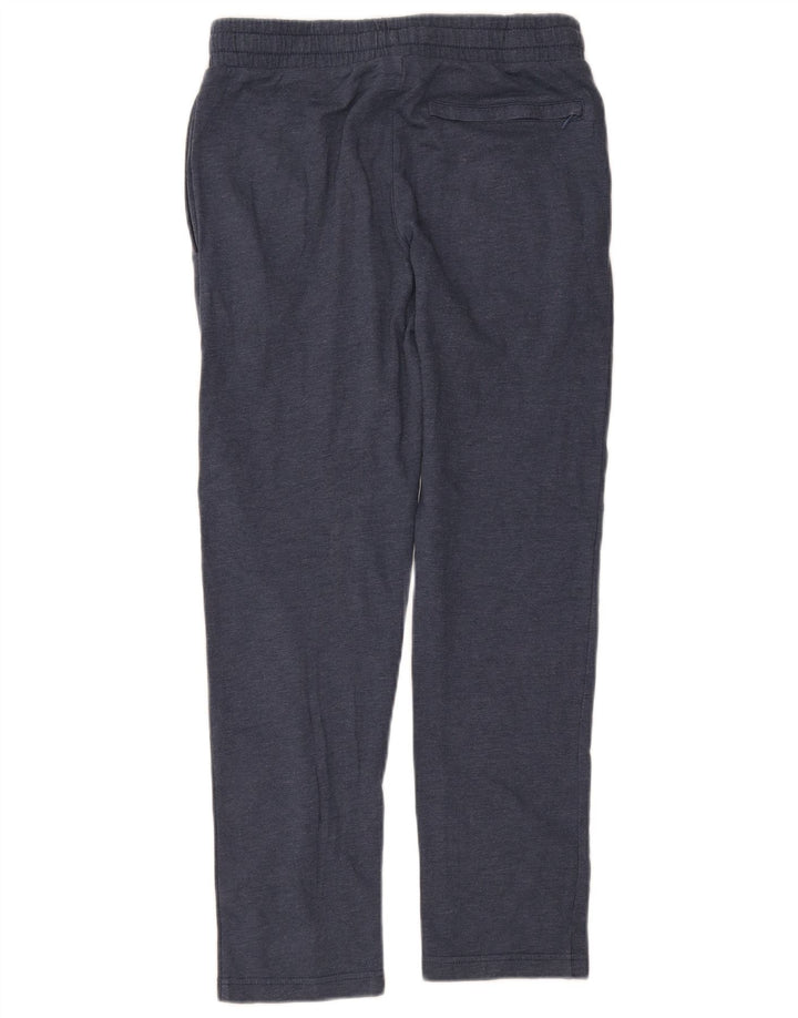 Calça de treino masculina Marks & Spencer pequena azul marinho algodão
