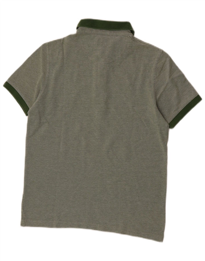 Camisa polo masculina Barbour pequena de algodão verde