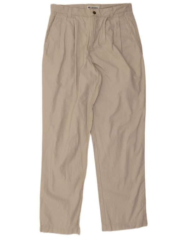 Calça cargo Columbia masculina reta W32 L32 algodão bege
