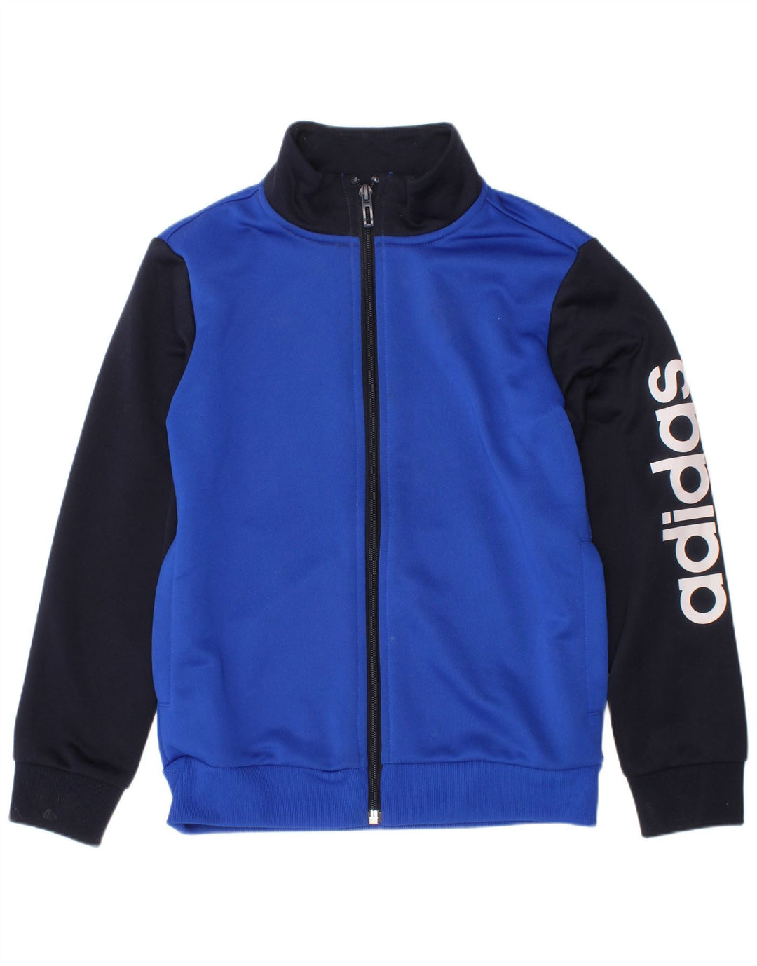 ADIDAS Meninos Graphic Tracksuit Top Jacket 7-8 Anos Azul Colorblock