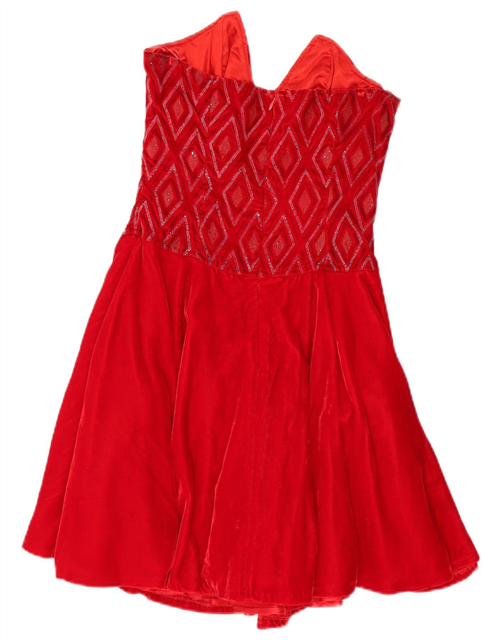 Vestido feminino Roccobarocco sem alças IT 42 Médio Vermelho Argyle/Diamond Viscose
