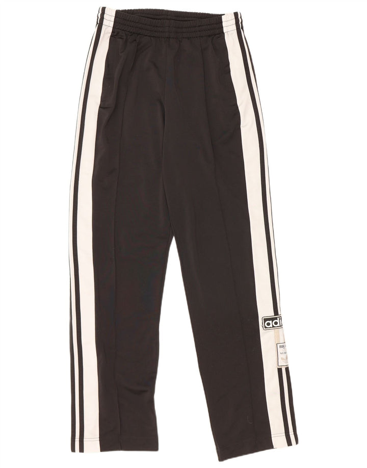 ADIDAS Womens Graphic Tracksuit Calças UK 10 Small Black Colourblock