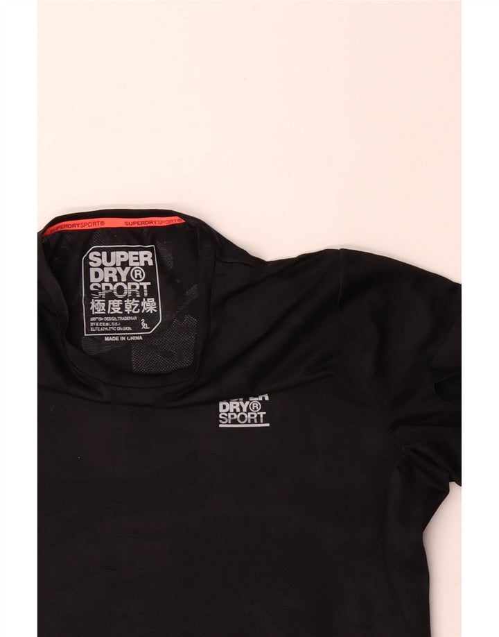 Camiseta masculina Superdry Top 2XL poliéster camuflado preto