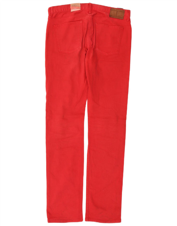 Tommy Hilfiger Masculino Hudson Slim Jeans W34 L36 Algodão Vermelho
