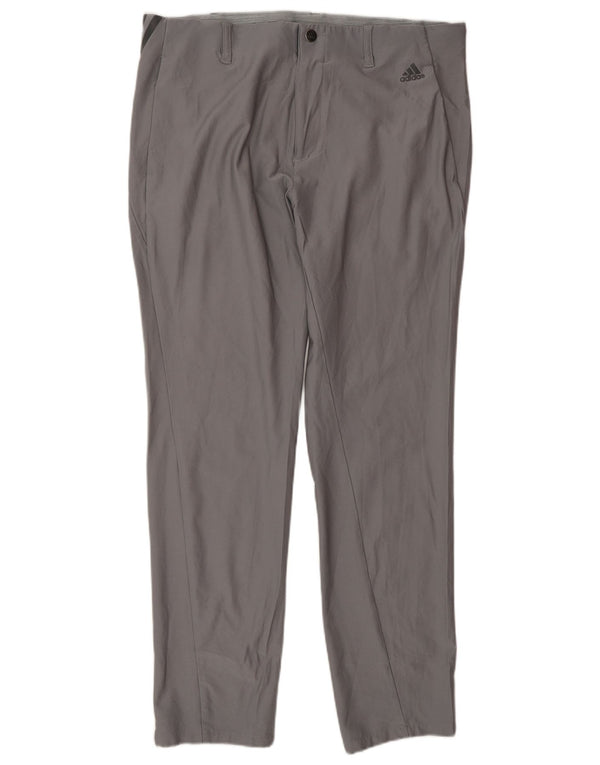 Calça Adidas Mens Slim Chino W34 L32 Cinza Poliéster