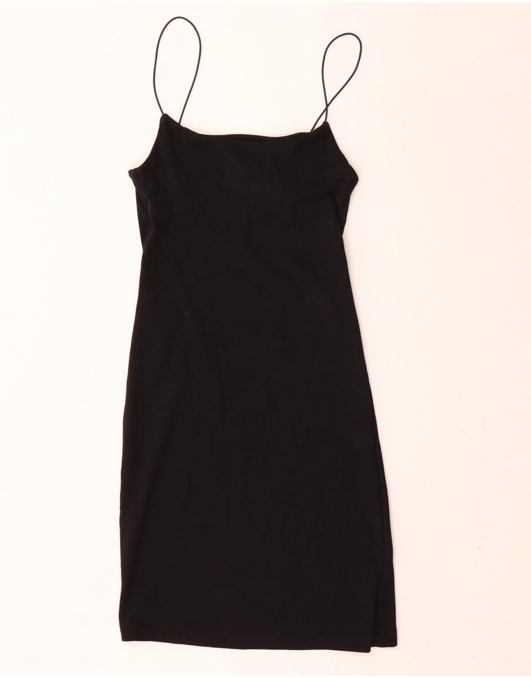 Vestido slip feminino Zara Reino Unido 12 algodão preto médio