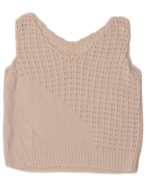 Regata feminina vintage com colete curto UK 10 pequena branca