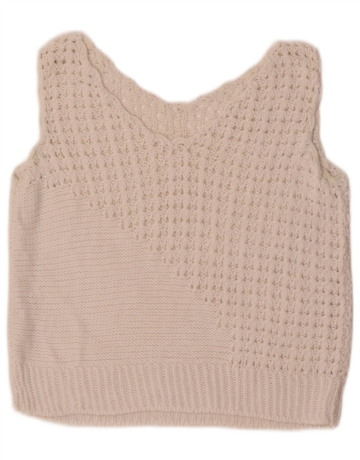 Regata feminina vintage com colete curto UK 10 pequena branca