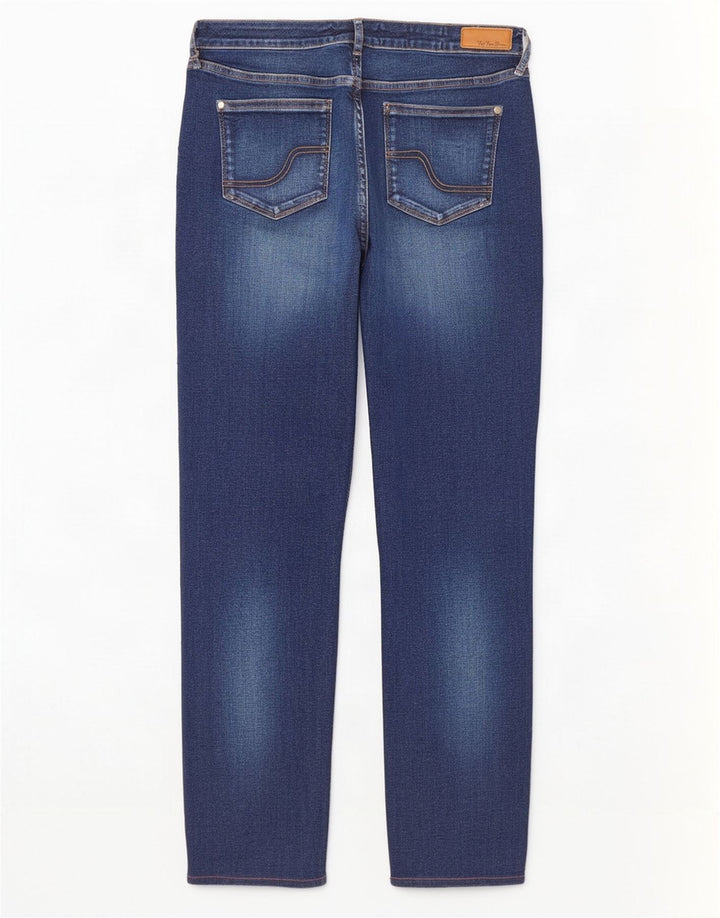 Calça jeans reta feminina Fat Face W28 L27 algodão azul