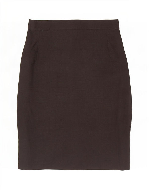 Saia lápis feminina vintage de cintura alta IT 46 grande W28 preta