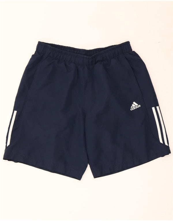 Shorts esportivos masculinos Adidas Climalite grandes poliéster azul marinho