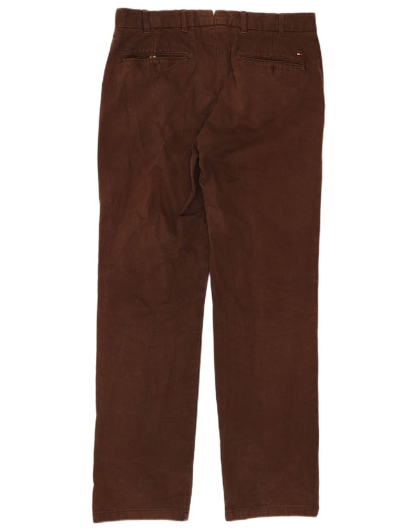Tommy Hilfiger Calça Chino Masculina Reta W33 L34 Algodão Marrom