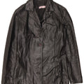 Jaqueta de couro feminina ECLIPSE UK 10 pequena preta