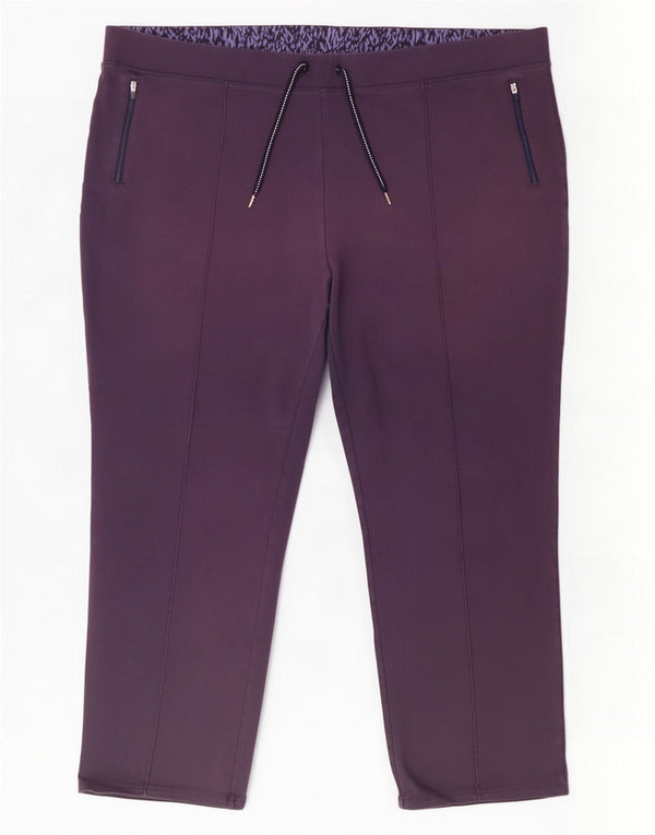 Calça de treino feminina Marks & Spencer Reino Unido 24 4XL algodão azul marinho