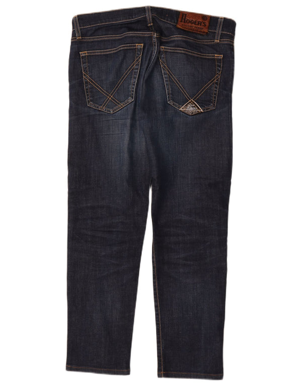 Calça jeans reta masculina Roy Rogers W32 L27 algodão azul marinho
