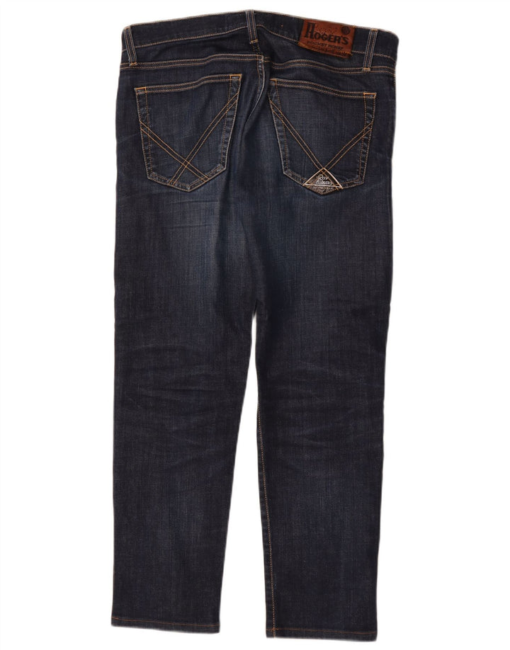 Calça jeans reta masculina Roy Rogers W32 L27 algodão azul marinho