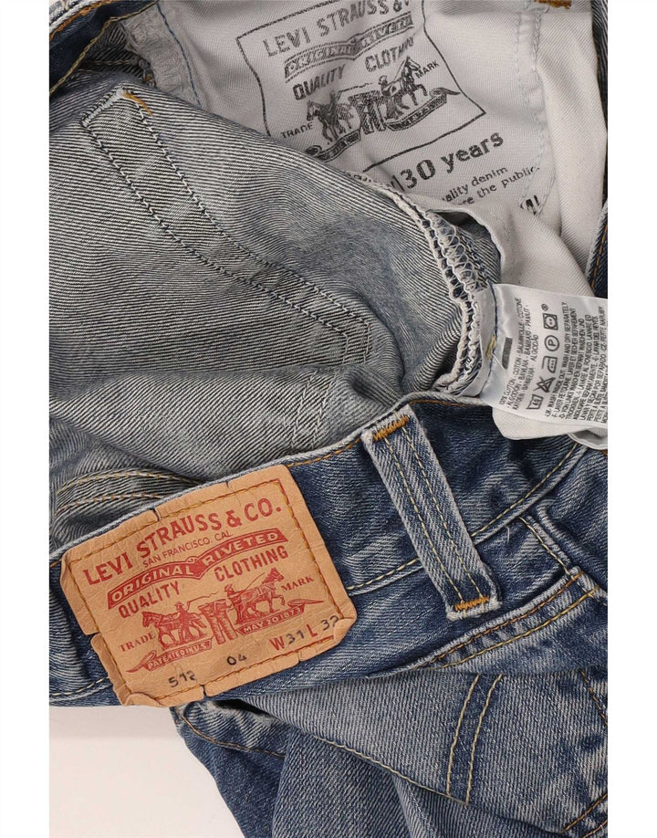 Calça jeans masculina Levi's 512 Bootcut W31 L28 azul algodão