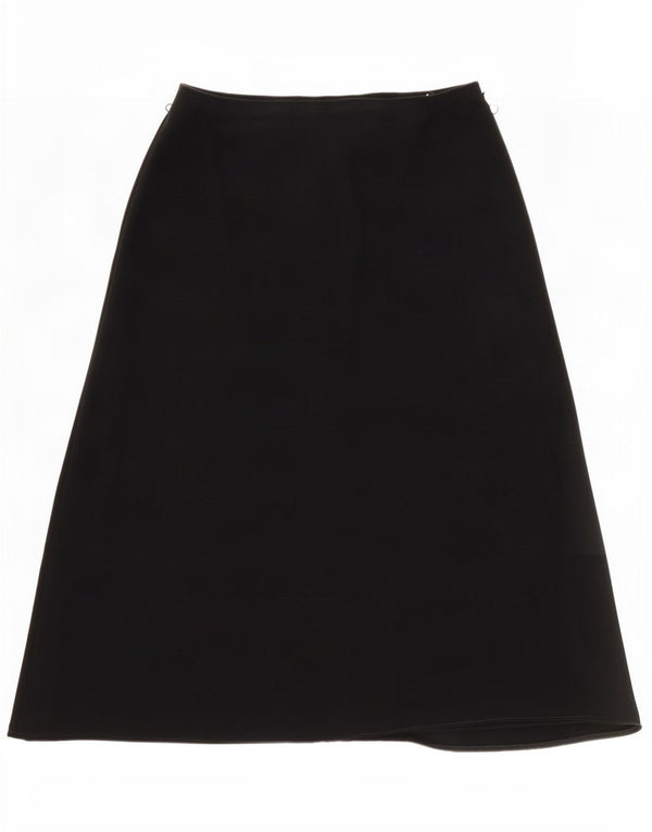 Saia feminina Marks & Spencer A-Line UK 16 grande W34 preta