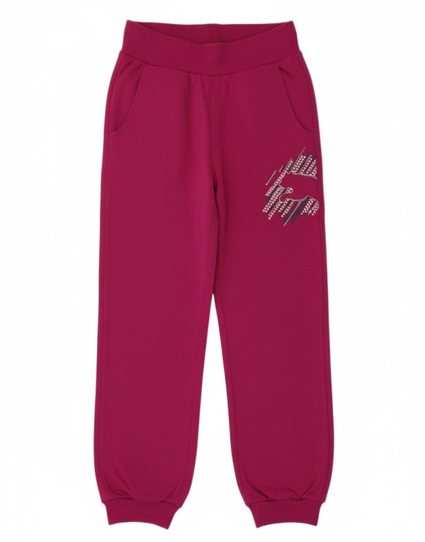 Puma Meninas Calças de treino gráficas Joggers 13-14 anos algodão rosa