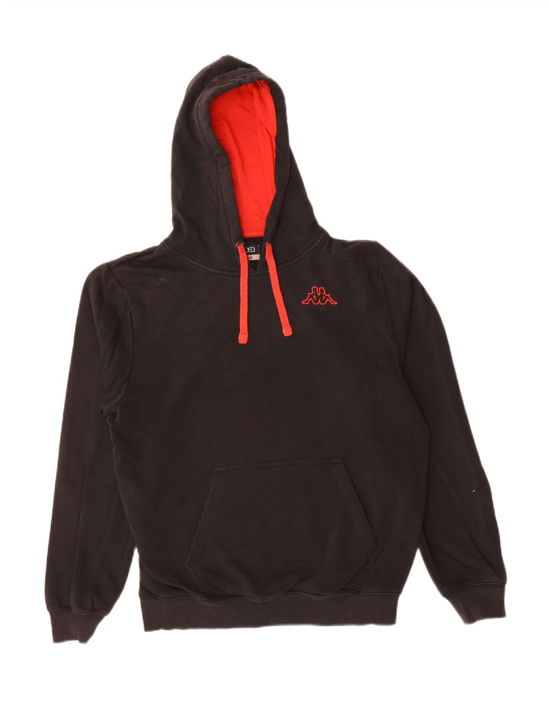 KAPPA moletom com capuz masculino médio algodão preto
