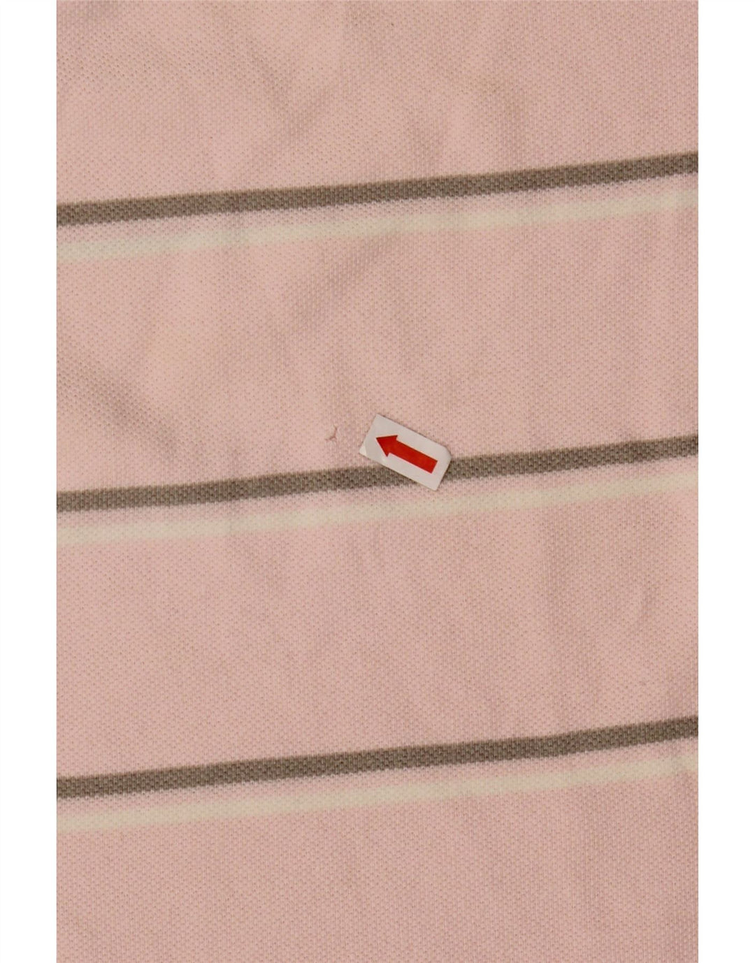 Camisa polo masculina Fred Perry 12-13 anos grande listrada rosa algodão