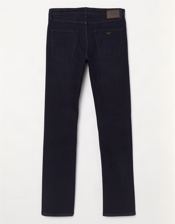 Armani Mens Straight Jeans W34 L32 Azul Marinho Algodão